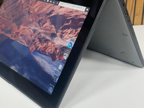 HP ProBook x360 11 G2 2-in-1 touchscreen laptop in tablet and laptop mode, compact rugged design for students